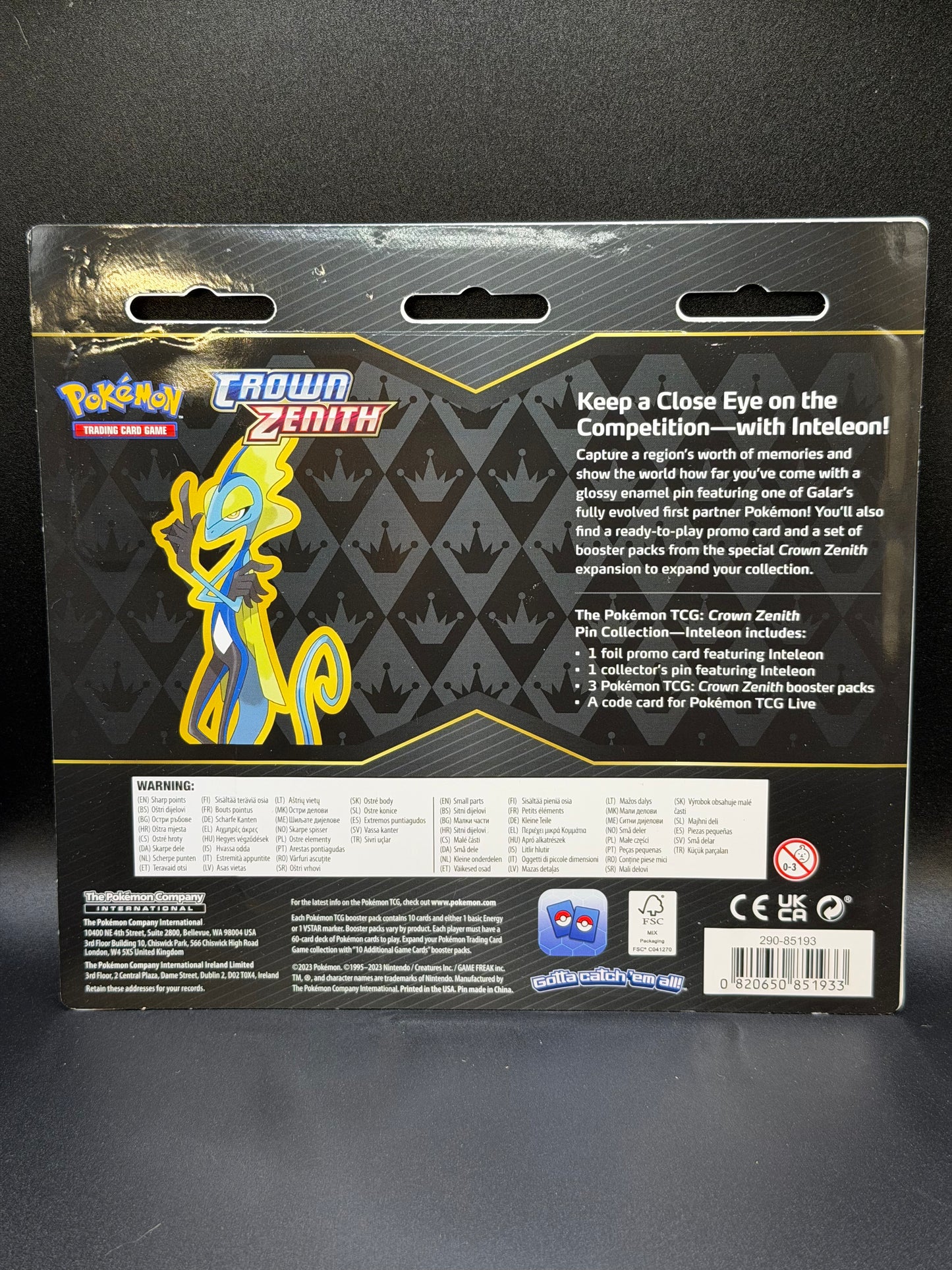 Crown Zenith Pin Collection (Inteleon)