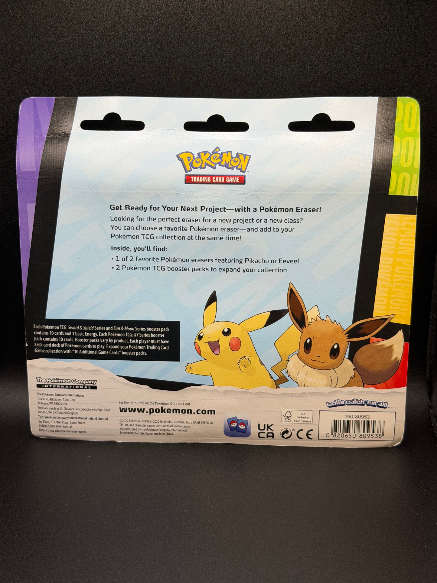 Back to School Eraser Blister Pikachu (Evolving Skies)