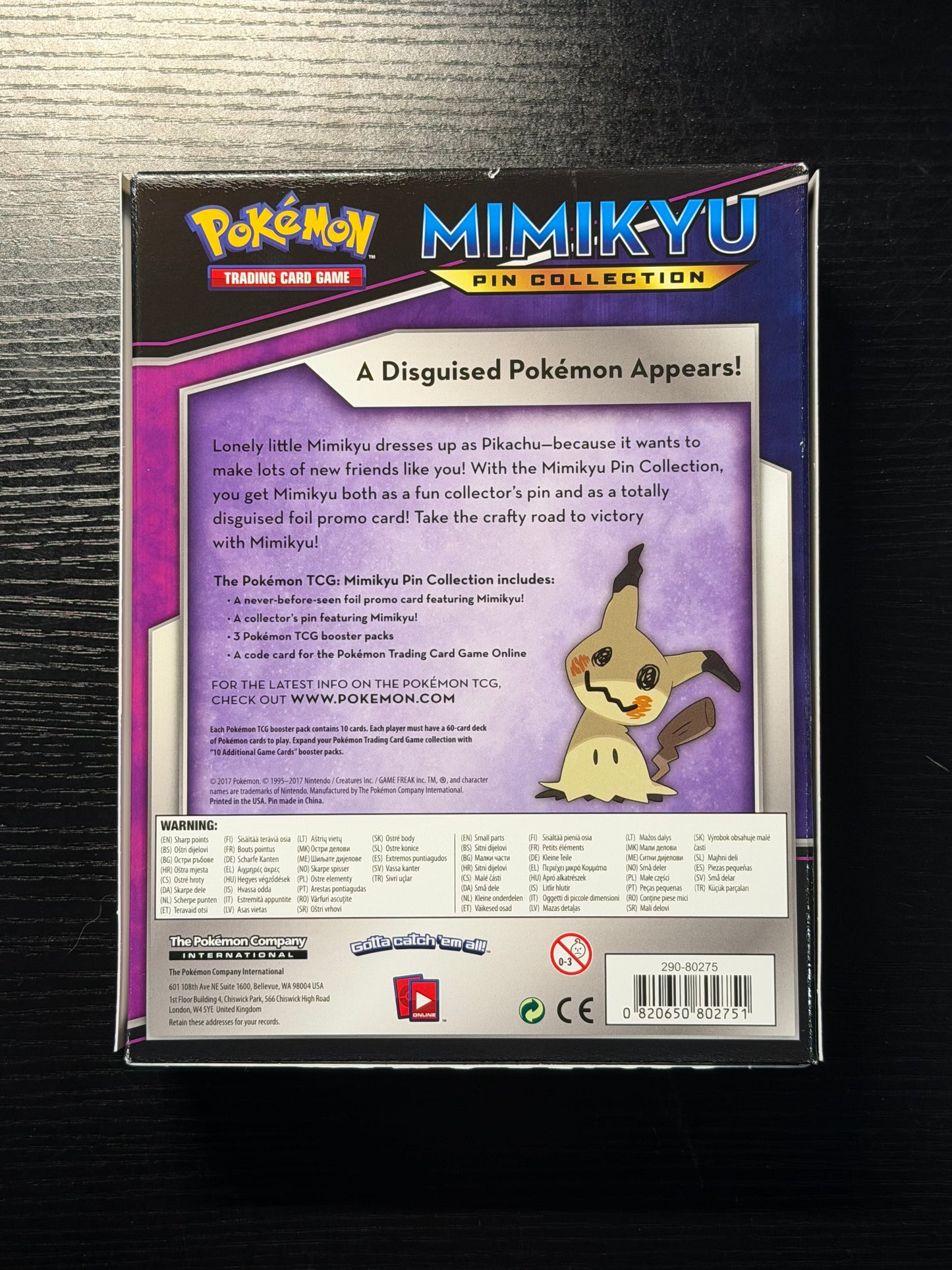 Mimikyu Pin Collection Box