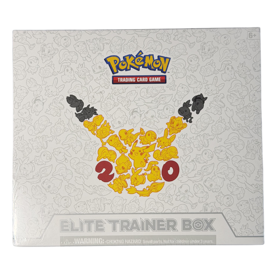 Sealed Pokémon Generations Elite Trainer Box front, 20th Anniversary black-and-gold design with Shaymin-EX promo callout
