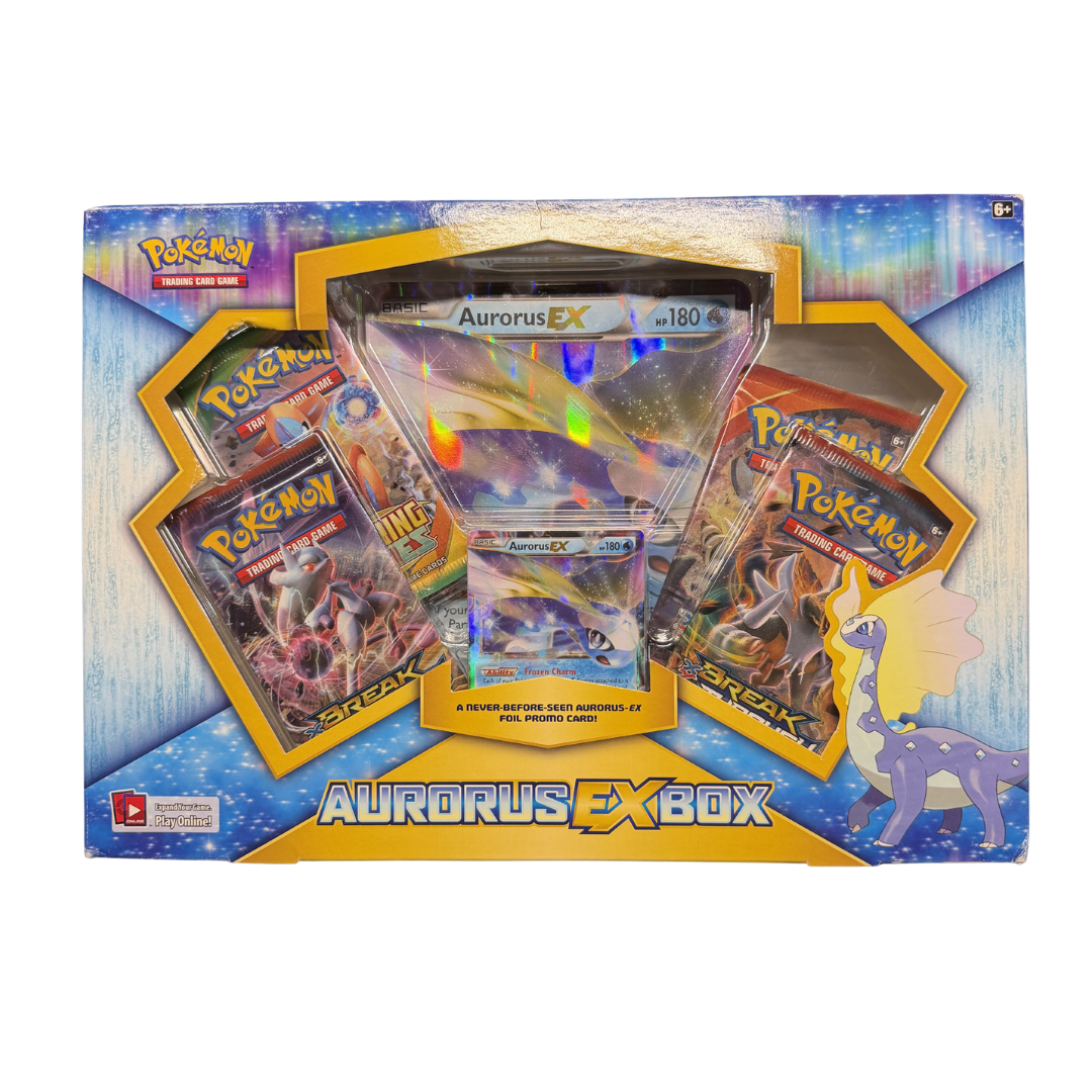 Pokemon TCG Aurorus EX Pokemon Box Contains 4 Booster Packs and Aurorus EX Rare Pokemon Card Pokemon TCG Aurorus EX Pokemon Box Contains 4 Booster Packs and Aurorus EX Rare Pokemon Card