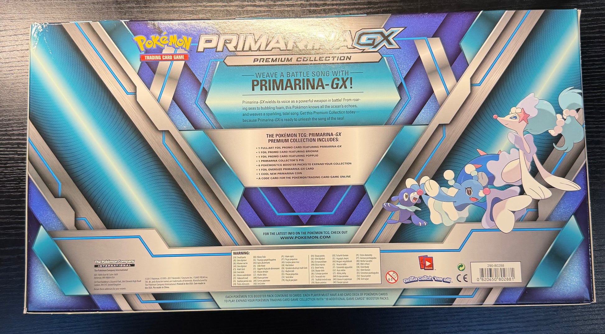 pokemon card primarina gx Primarina Gx 149/145 Sun & Moon Base Full Art Secret Rainbow Rare Pokemon Card