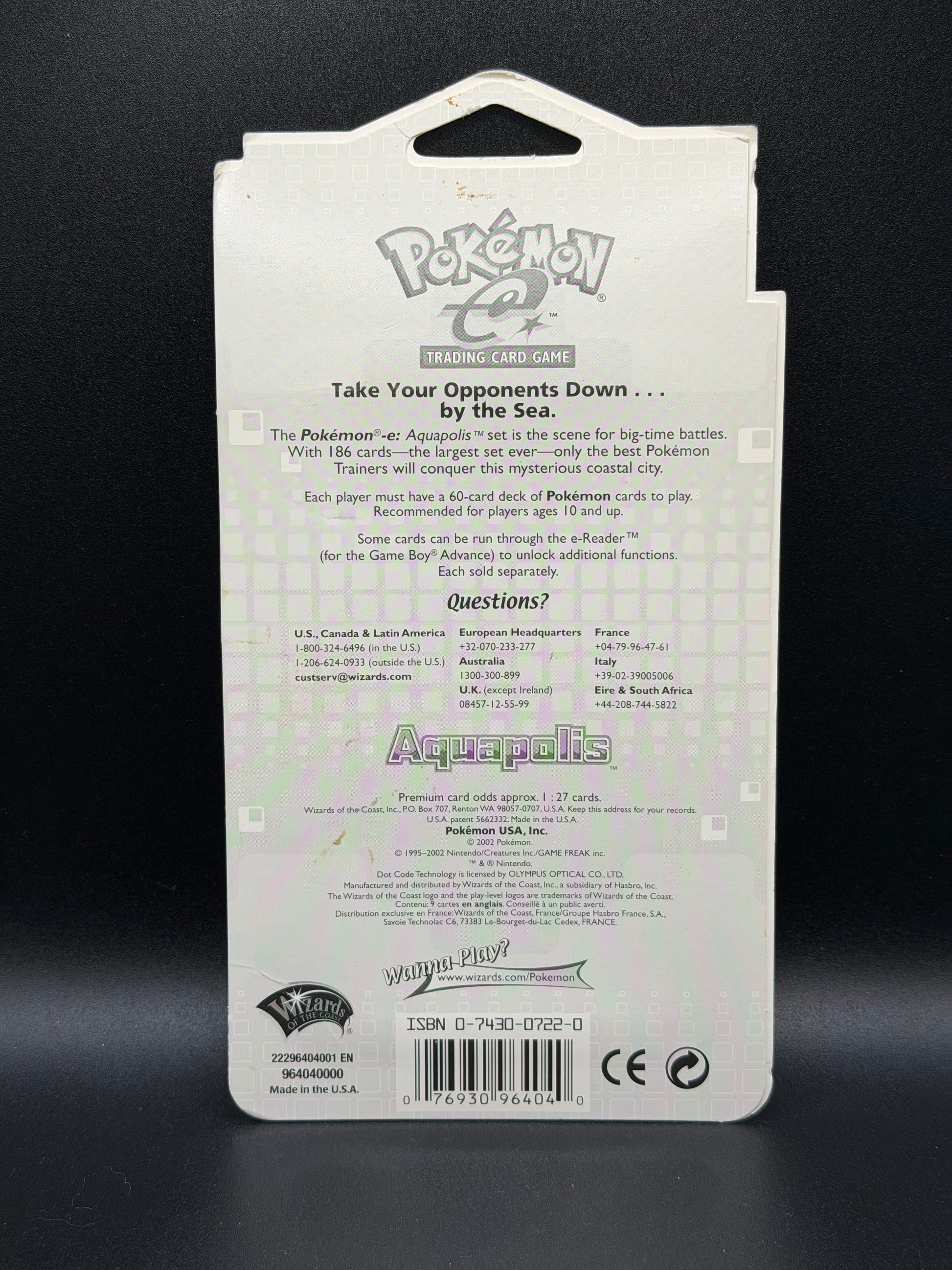 Pokemon EX Aquapolis Blister Pack Pokemon EX Aquapolis Blister Pack
