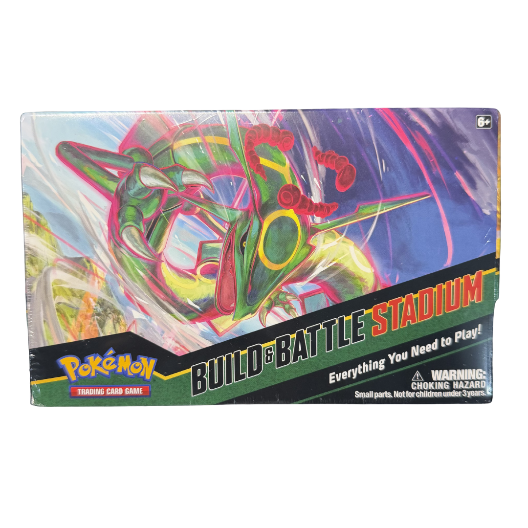 Sealed Pokémon Evolving Skies Build & Battle Stadium box front, Sword & Shield series