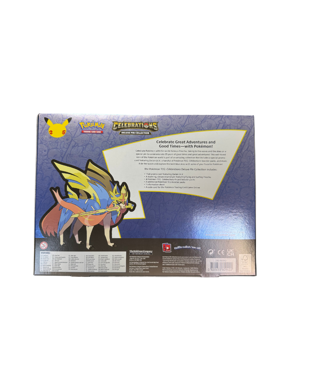 Celebrations Deluxe Pin Collection Box - Zacian